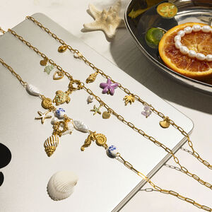 collane con ciondolo color oro in acciaio inossidabile stile oceanico h5 Immagine2