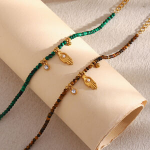 1 Piece Luxury Retro Pendant Stainless Steel Waterproof Bracelets h5 Picture3