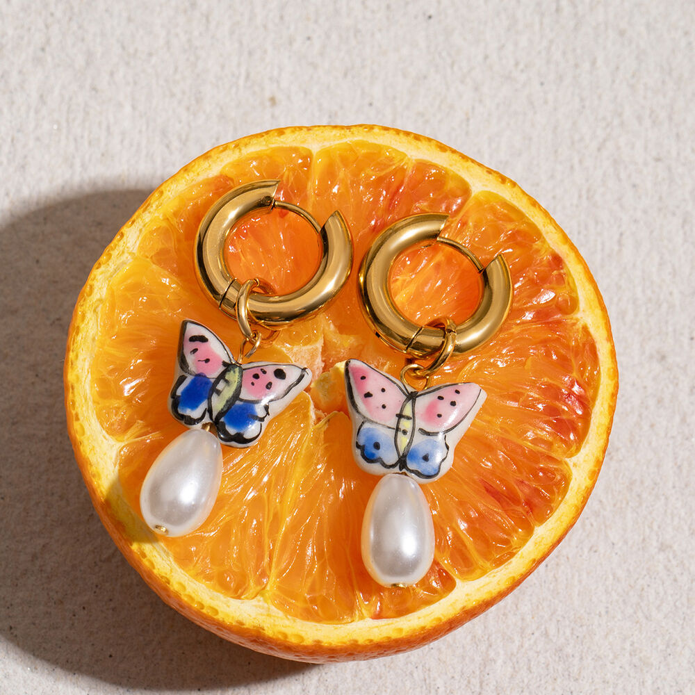 Cute Animal Stainless Steel Waterproof Gold Color Drop Earrings Picture3