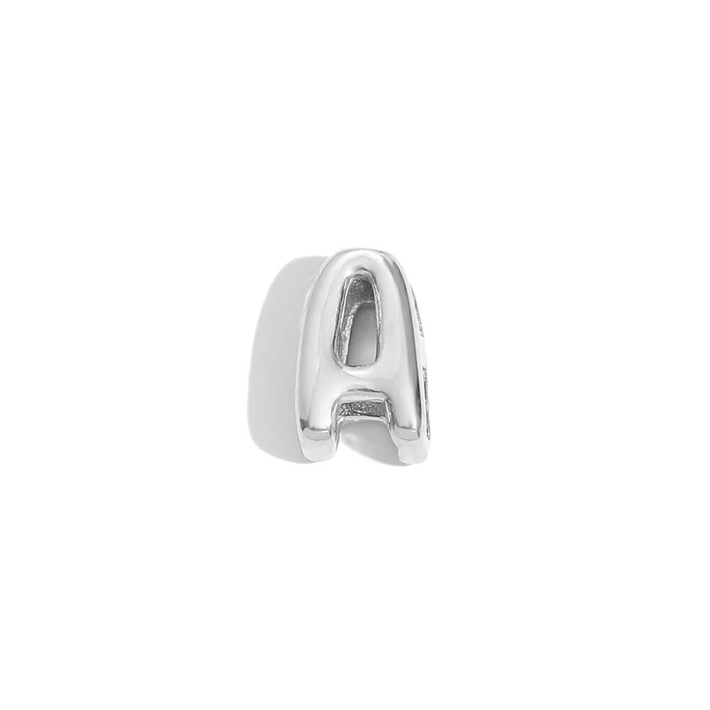 Hollow Small Letter Pendant Necklace-Steel-A Picture27