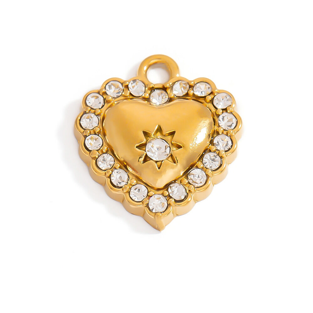Shining Flower Stainless Steel Waterproof Gold Color Women's Pendants Picture5
