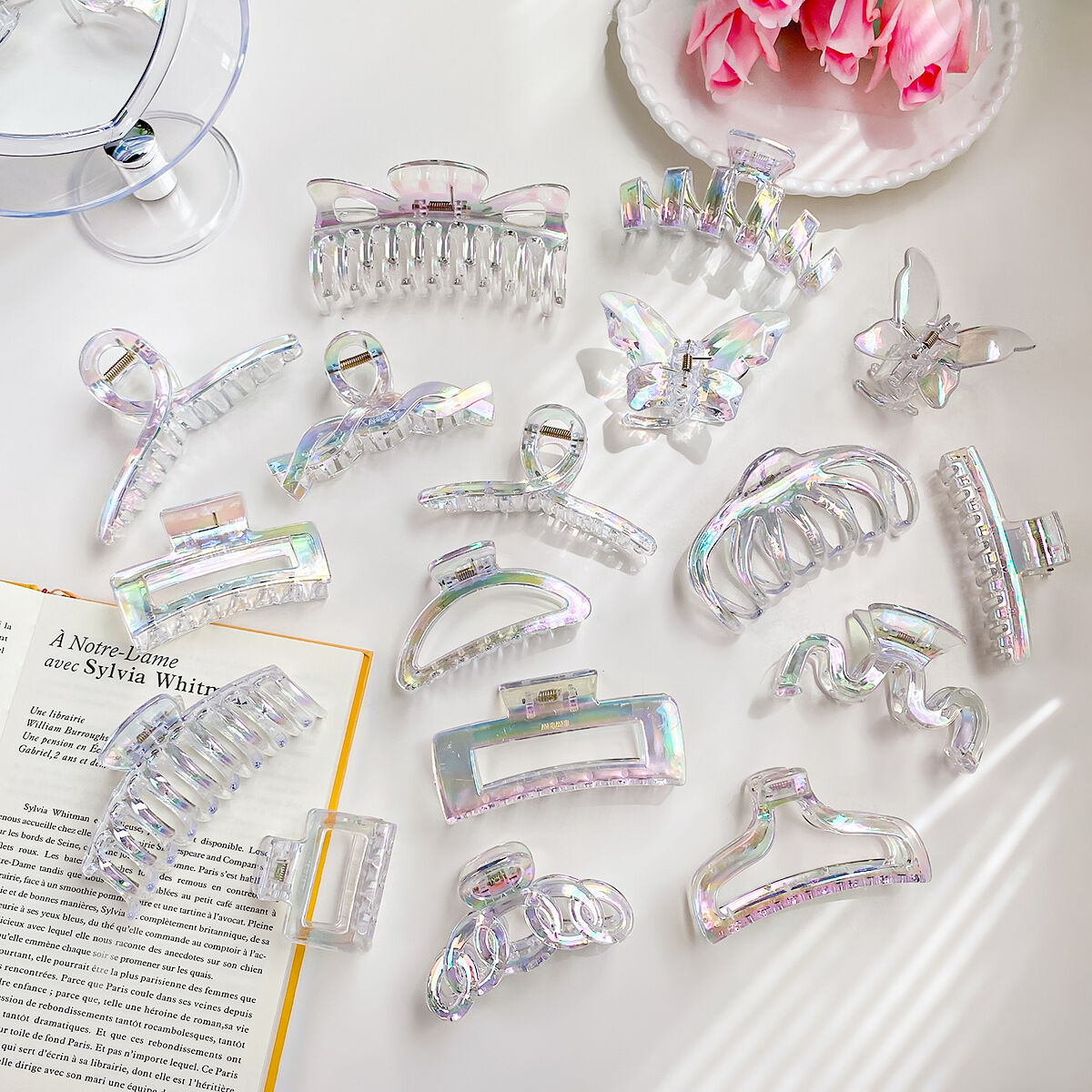 Elegant Simple Colorful Resin Women's Hair Claws