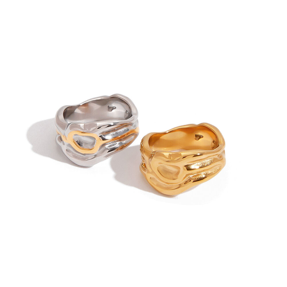 style geometric stainless steel gold color statement rings h5Picture4
