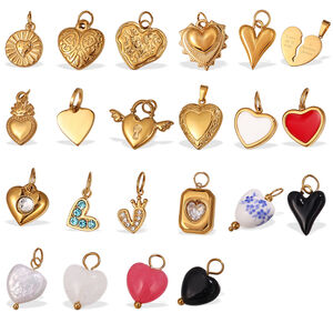 Heart Stainless Steel Waterproof Gold Color DIY Pendants h5 Picture5