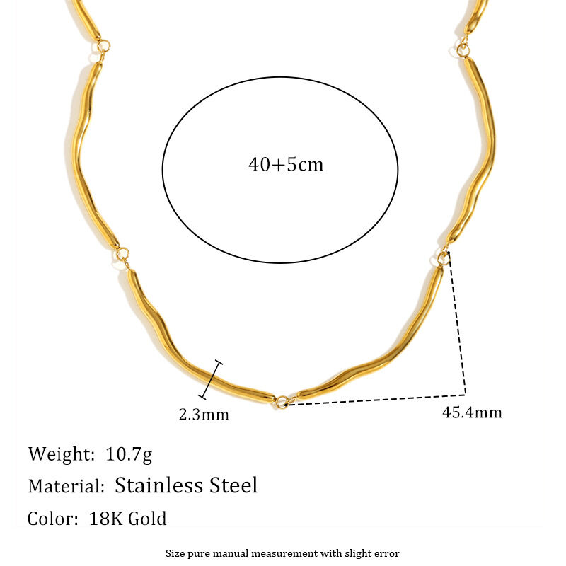 Simple Series Schlichte, wasserdichte Damen-Halsketten aus Edelstahl h5 Bild2