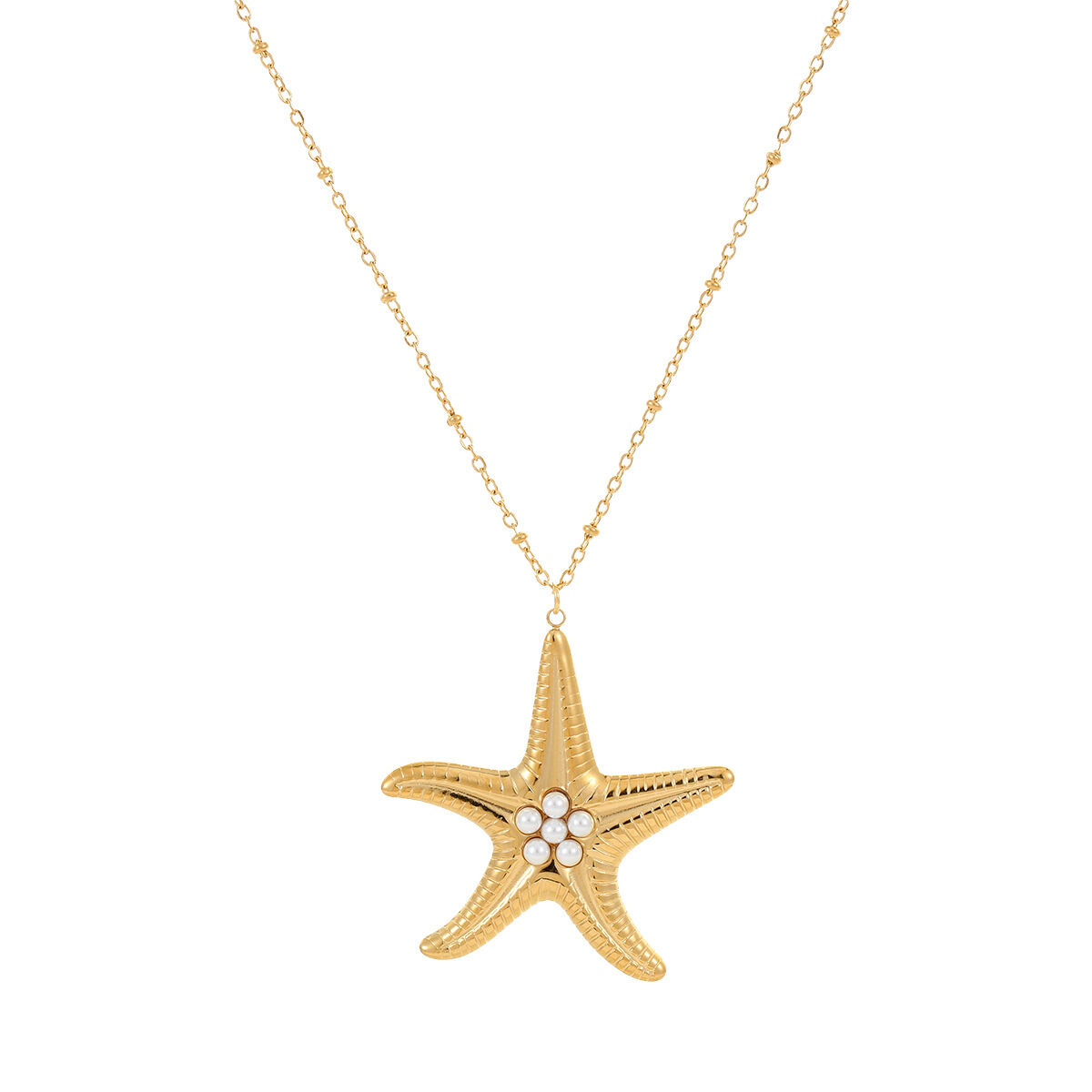 Romantic Series Vacation Geometric Stainless Steel Waterproof Women's Pendant Necklaces h5 Picture5