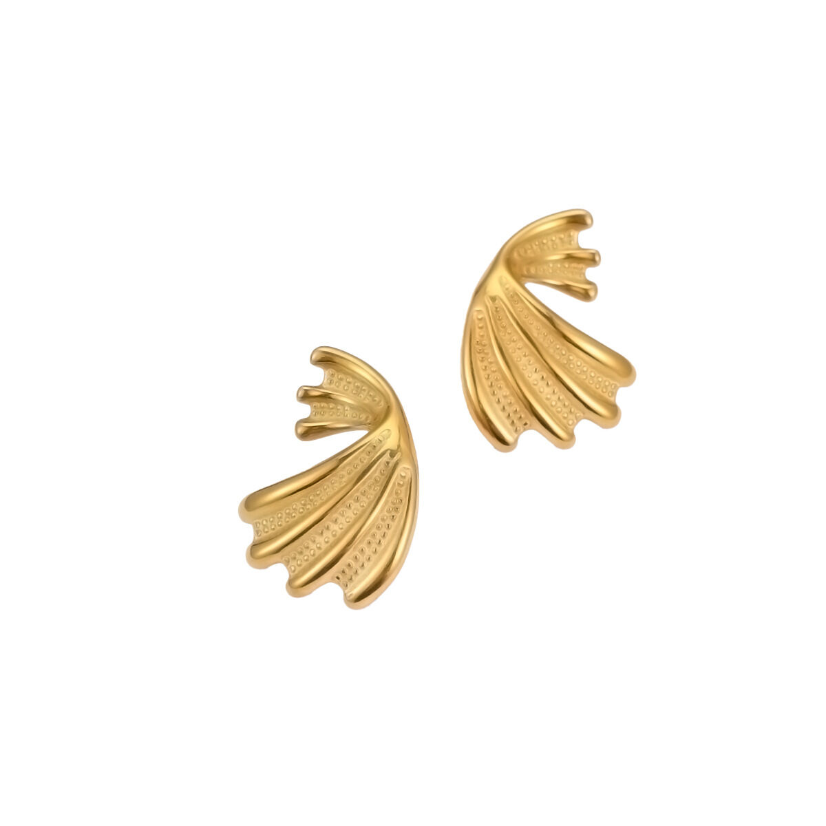 1 Pair Simple Series Daily Turtle Stainless Steel Waterproof   Gold Color  Women's Stud Earrings h5 Picture5
