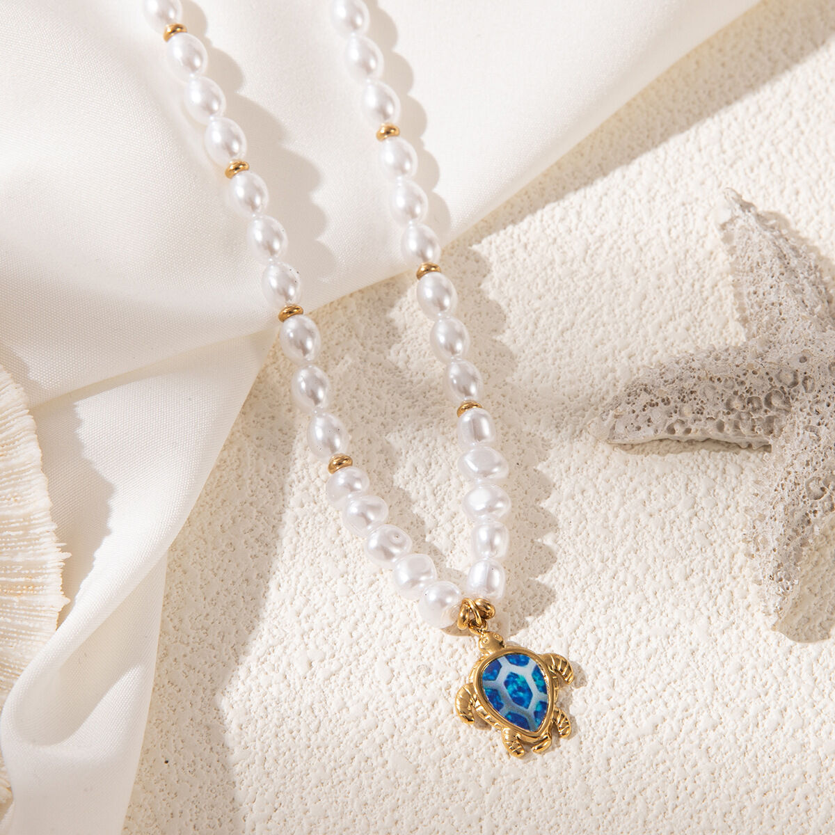 Vacation Series Starfish Stainless Steel Waterproof Women's Necklaces Picture4