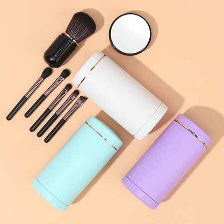 Portable With Mirror Women's Makeup Brush Set 2