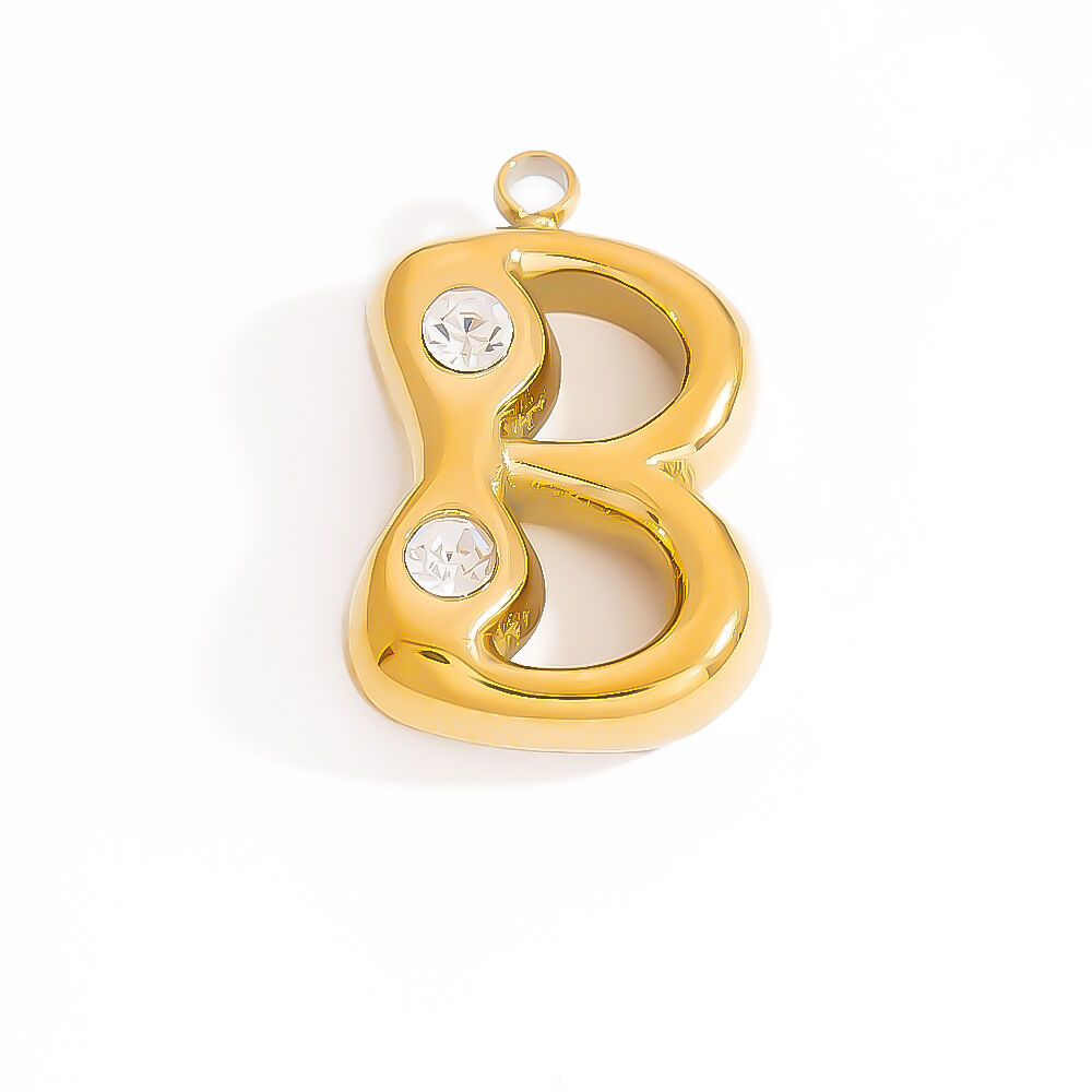 Luxurious Series Daily Letter Stainless Steel Waterproof  Gold Color  Women's Pendants h5 Picture5