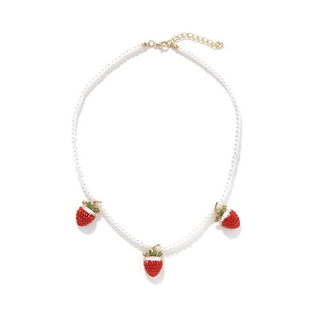 Cute Alloy Strawberry Pendant Necklaces