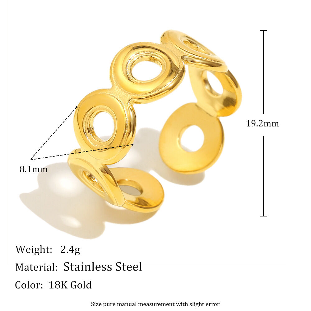 Torta rotonda con anello aperto - Oro Immagine7