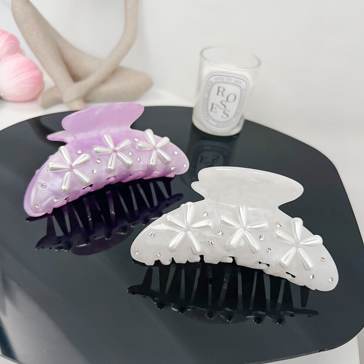Fermagli per capelli da donna in acrilico a forma di tartaruga da vacanza, serie semplice 2