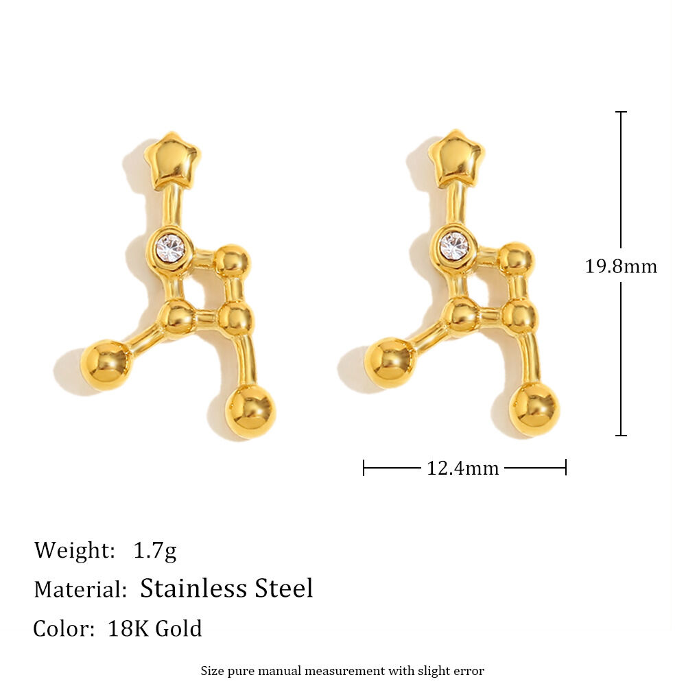 Diamond Zodiac Earrings-Cancer Picture9