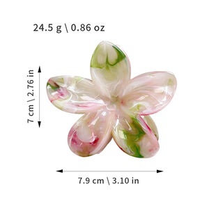 1 Pair Simple Series Sweet Flower Resin Women's Hair Claws h5 Picture5