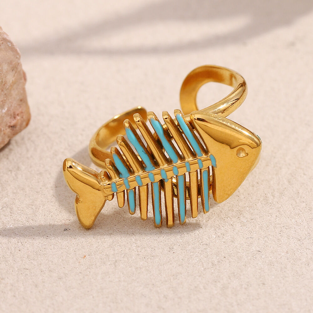 Einzigartiges Design: Fischgrätenförmiger, wasserdichter Edelstahl-Damenring 2
