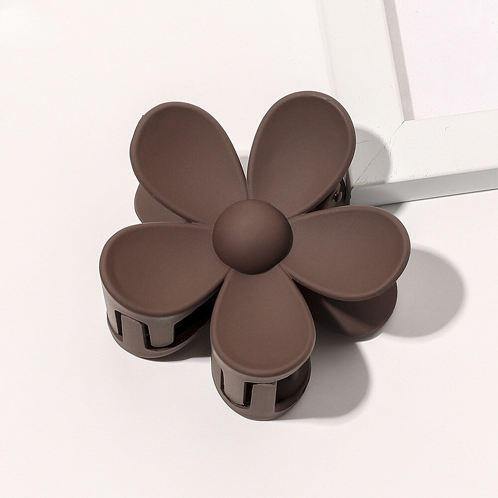 Frosted Large Flower Hairpin-Dark Brown Picture17