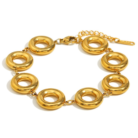 Retro and Elegant Gold Stainless Steel Waterproof Women's Bracelets
