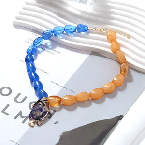 Resin Beaded Alloy Fish Necklaces h5 Picture4