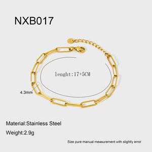 Simple and Stylish Square DIY Gold - colored Stainless Steel Waterproof Links h5