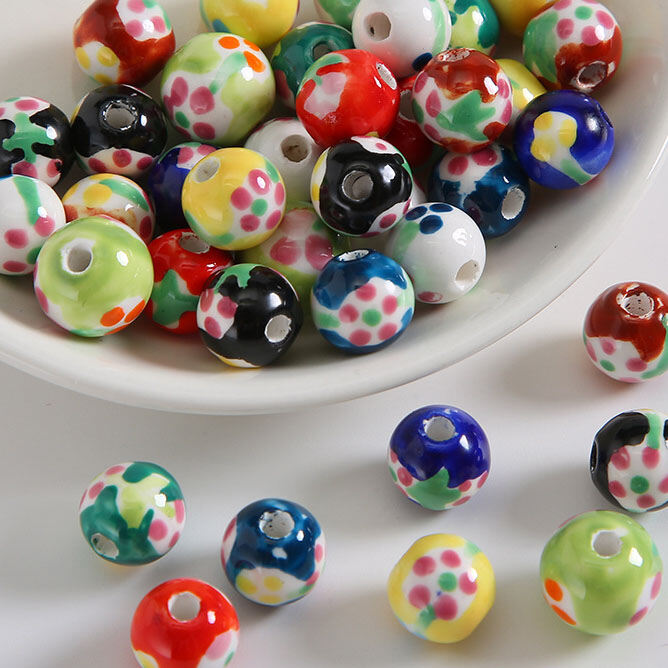 1 Piece Ball Ceramics DIY Jewelry Bead 2