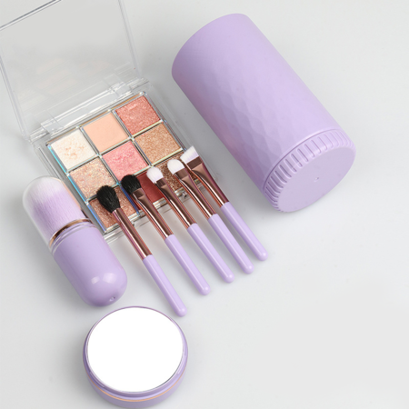 Portable With Mirror Women's Makeup Brush Set