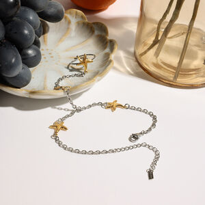 style starfish stainless steel gold color charm bracelets h5 Picture4