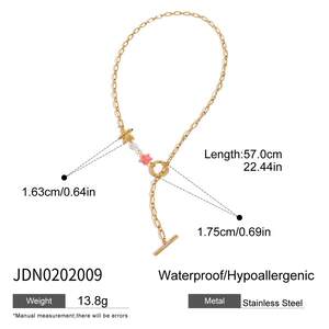 collane con ciondolo color oro in acciaio inossidabile stile oceanico h5