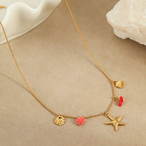 Simple Design Ocean Series Stainless Steel Waterproof Women's Necklaces h5 Picture4