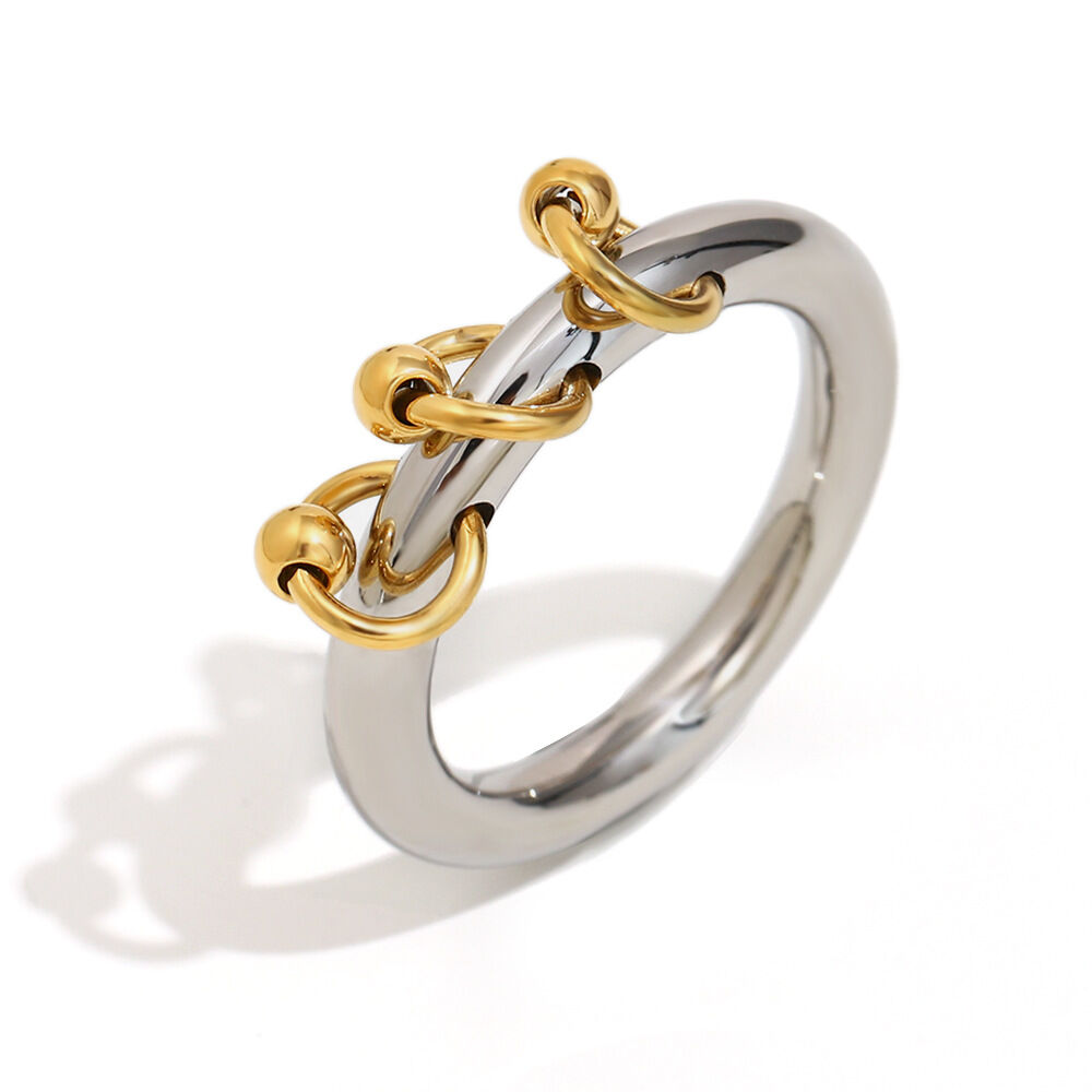 Simple Series Elegant Solid Color Stainless Steel Waterproof Single Rings Picture4
