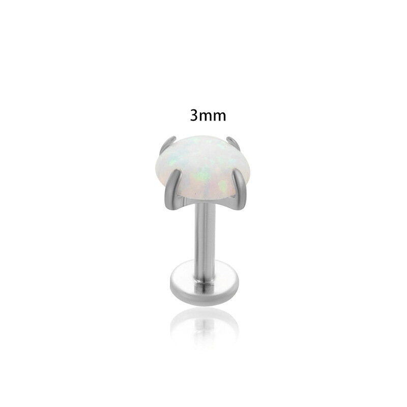 1 pezzo di orecchini piercing in acciaio inossidabile color oro impermeabili Immagine2