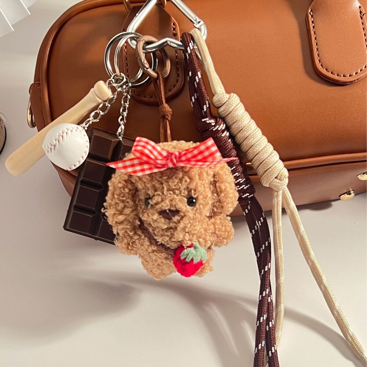 Classic Cute Teddy Bear Plush Toy Accessories Women's Bag charms