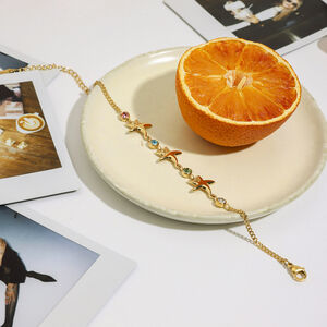 style starfish stainless steel gold color charm bracelets h5 Picture2