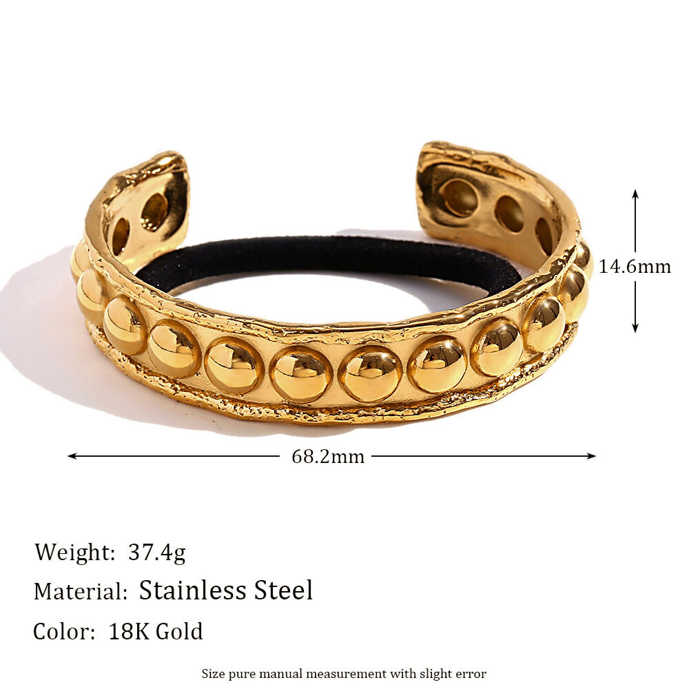 1 Piece Stylish Ocean Series Gold - colored Stainless Steel Hair Ties h5 Picture2