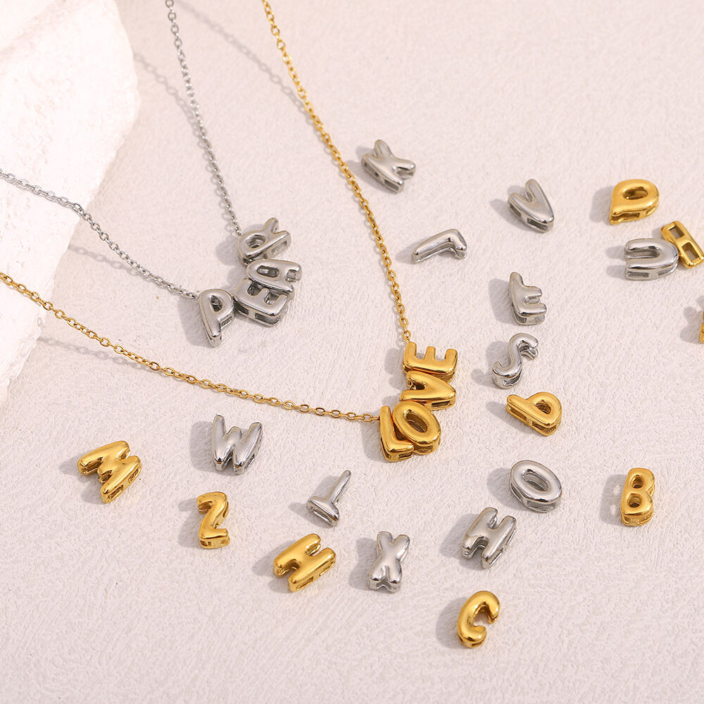 Simple Series DIY Fashion Letter Stainless Steel Waterproof Women's Pendant 2