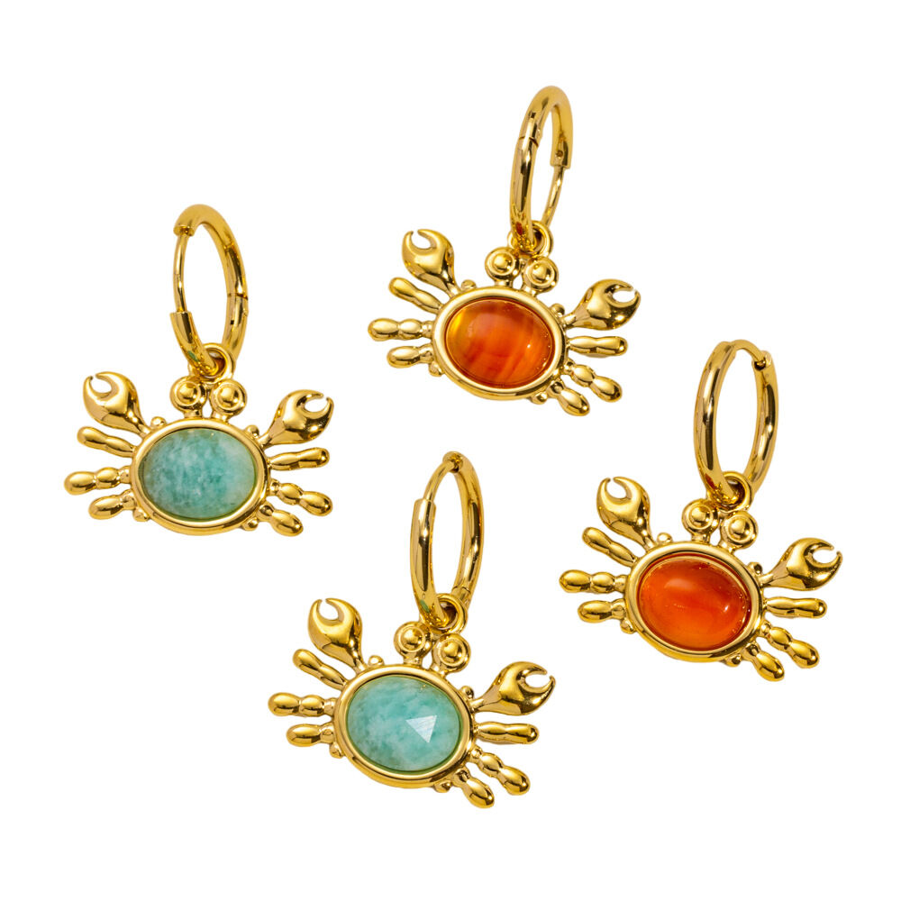 Ocean Series Stainless Steel Waterproof Lady Crab Earrings for Women h5 Picture5