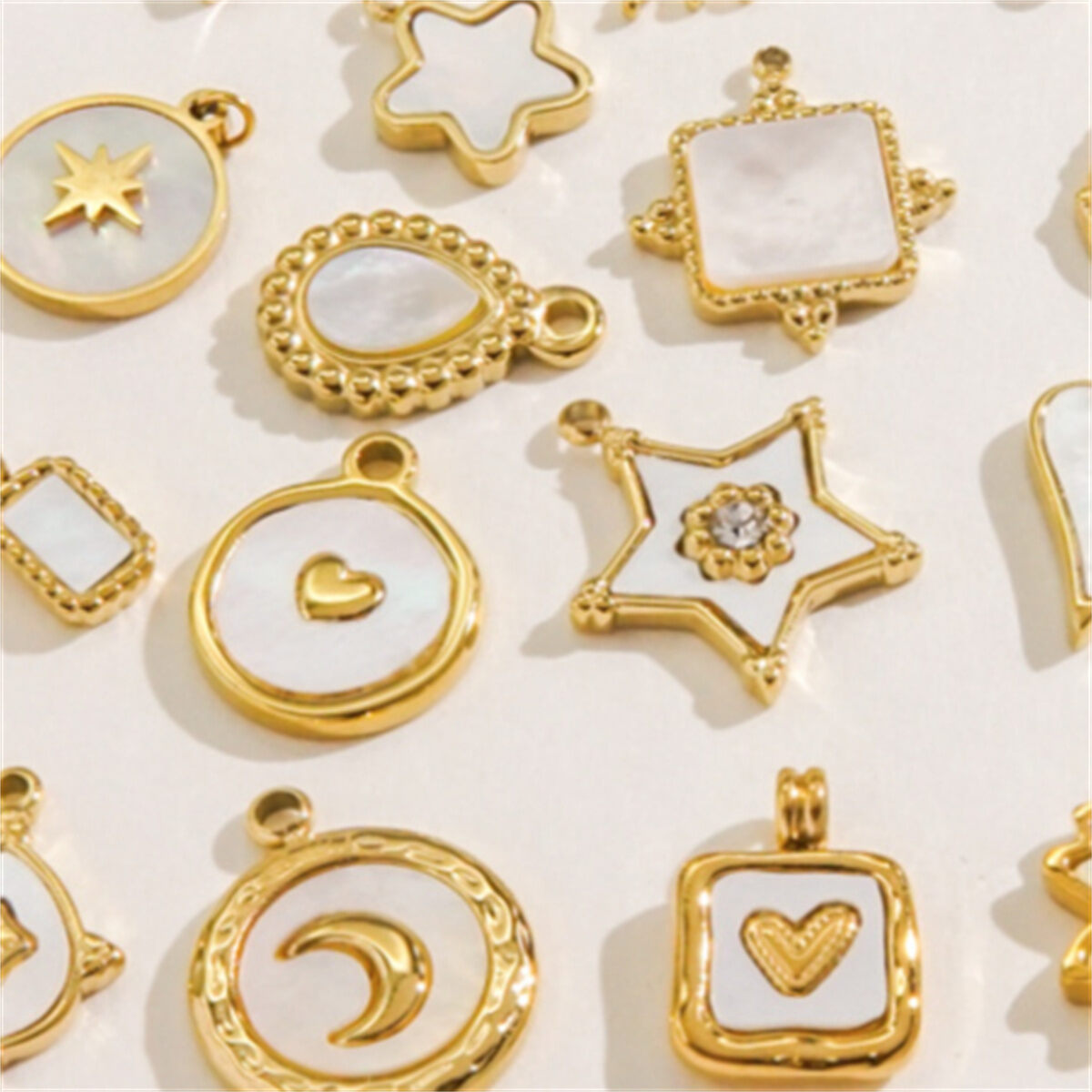 1 Pair Simple Series Daily Sun/Moon Stainless Steel Waterproof Women's Pendants h5 Picture2