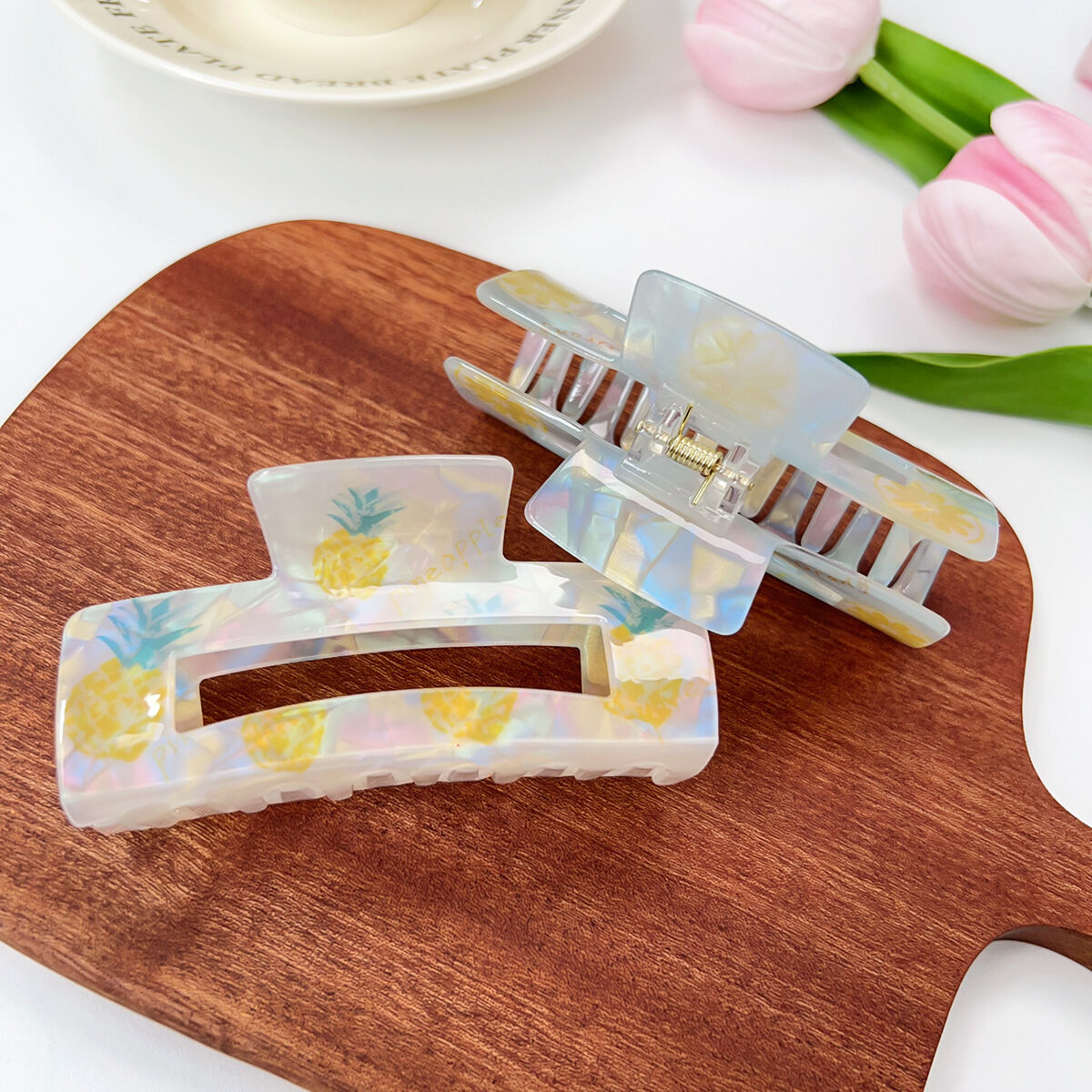 Fruit Themed Cartoon Pattern Acrylic Women's Hair Claws 2