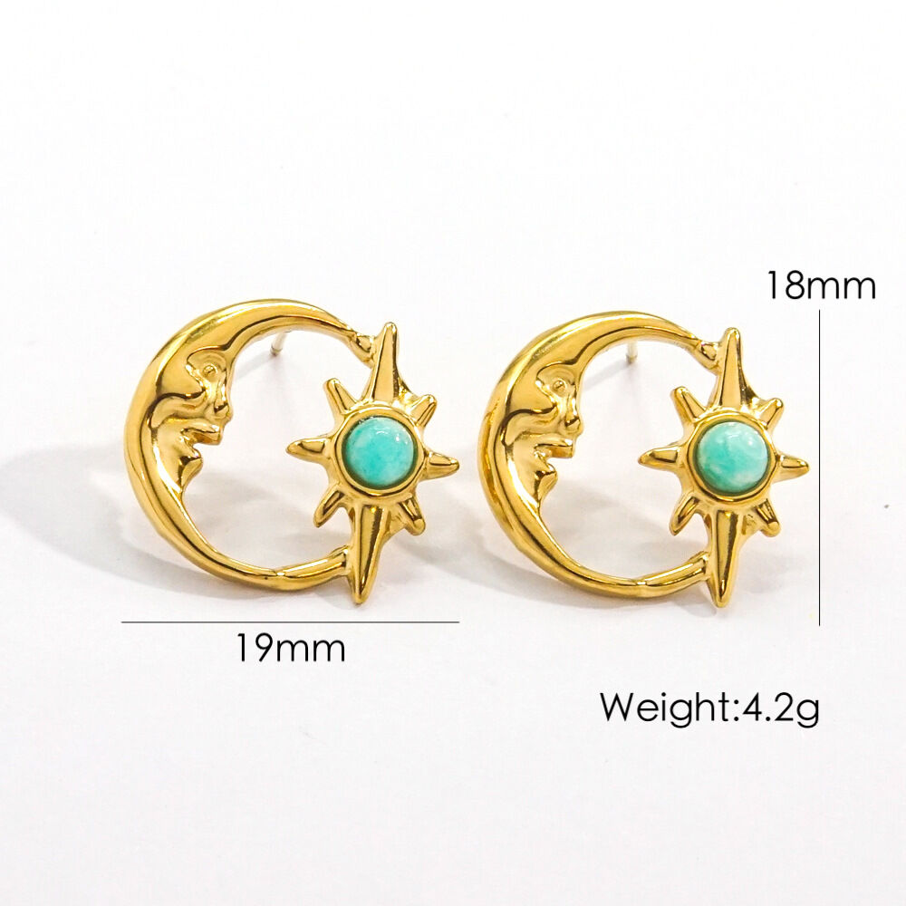 Simple Series Retro Geometric Stainless Steel Waterproof Women's Stud Earrings h5 