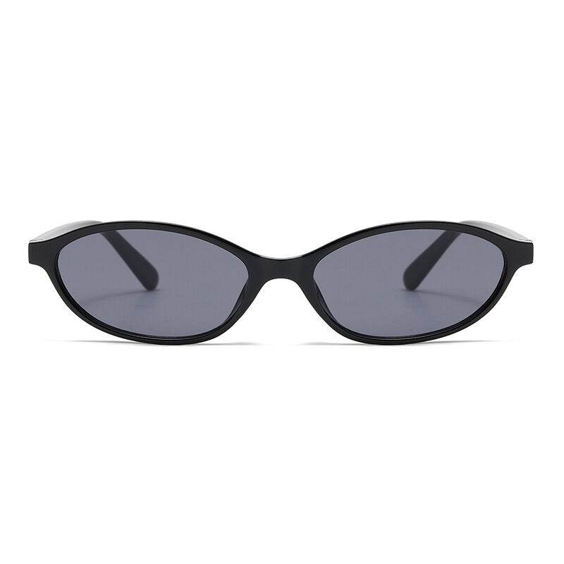 1 par de gafas de sol de PC de color sólido para mujer, serie simple, para uso diario 2