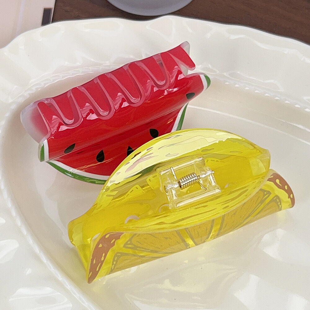 1 Stück Acetat-Haarklammern im Fresh-Style der Fruit Series für Damen Bild3