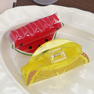 1 Stück Acetat-Haarklammern im Fresh-Style der Fruit Series für Damen h5 Bild3