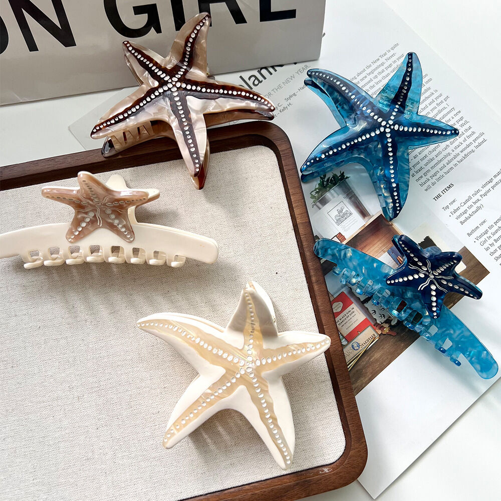 1 paio di fermagli per capelli da donna in acetato Simple Series Vacation Turtle