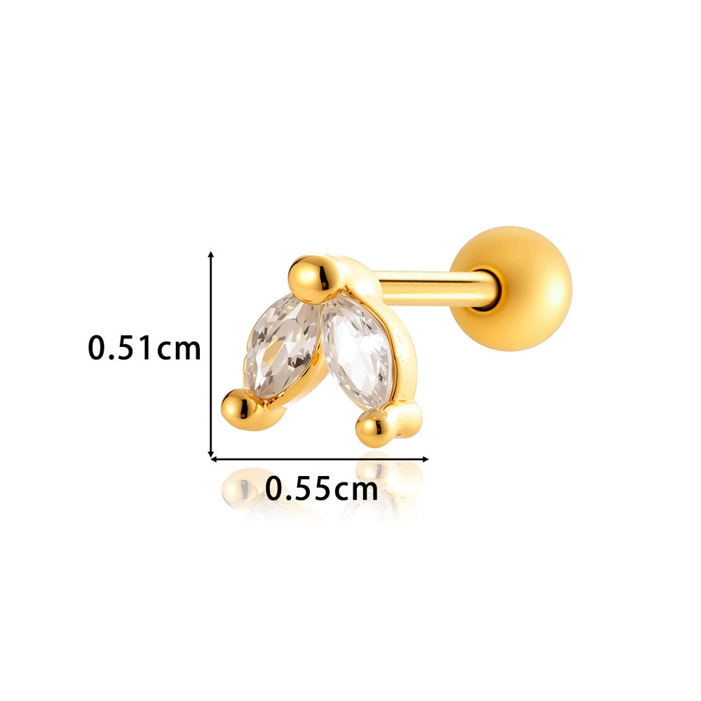 Pendientes de circonitas color cobre y dorado h5Imagen2