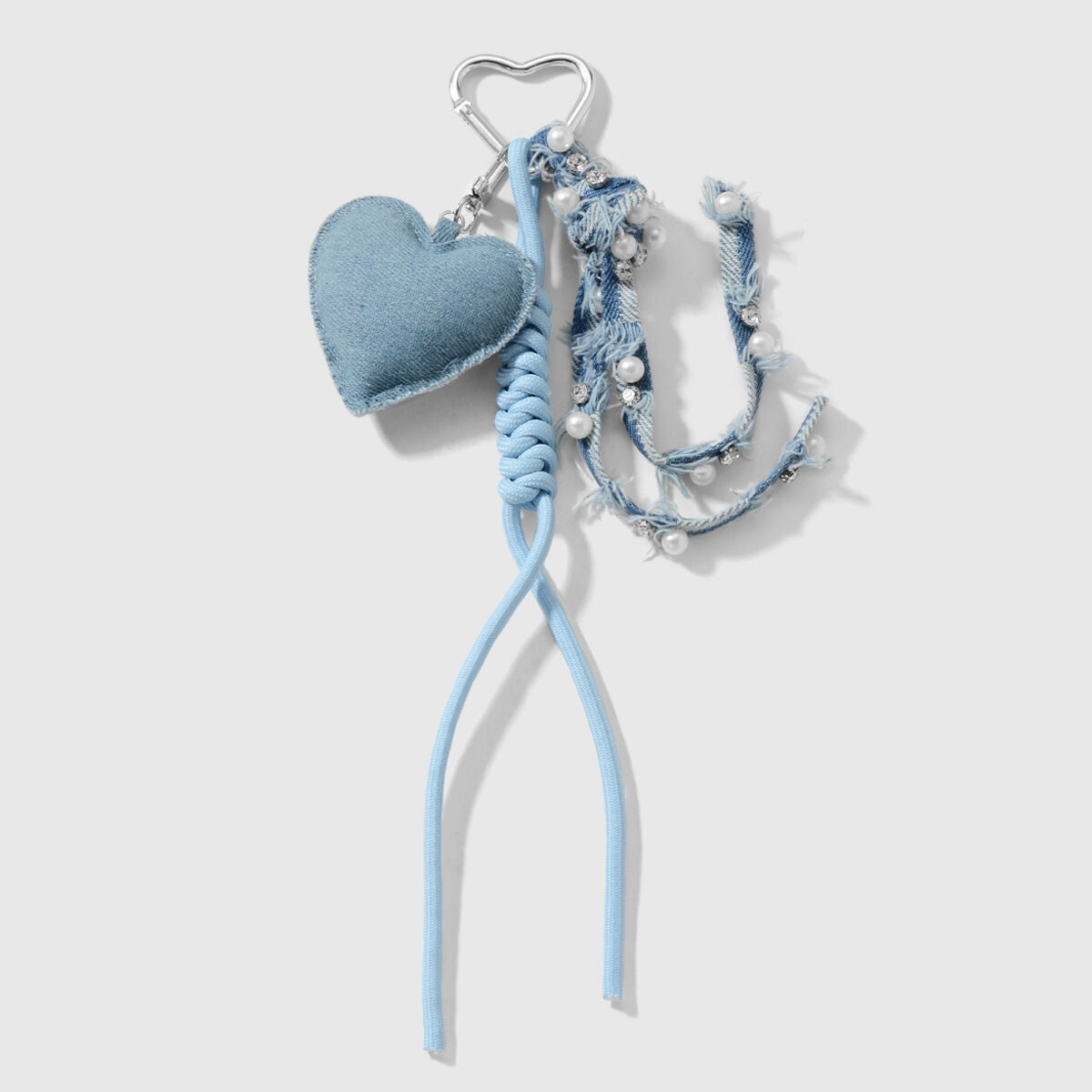1 Light Blue Heart Keychain 