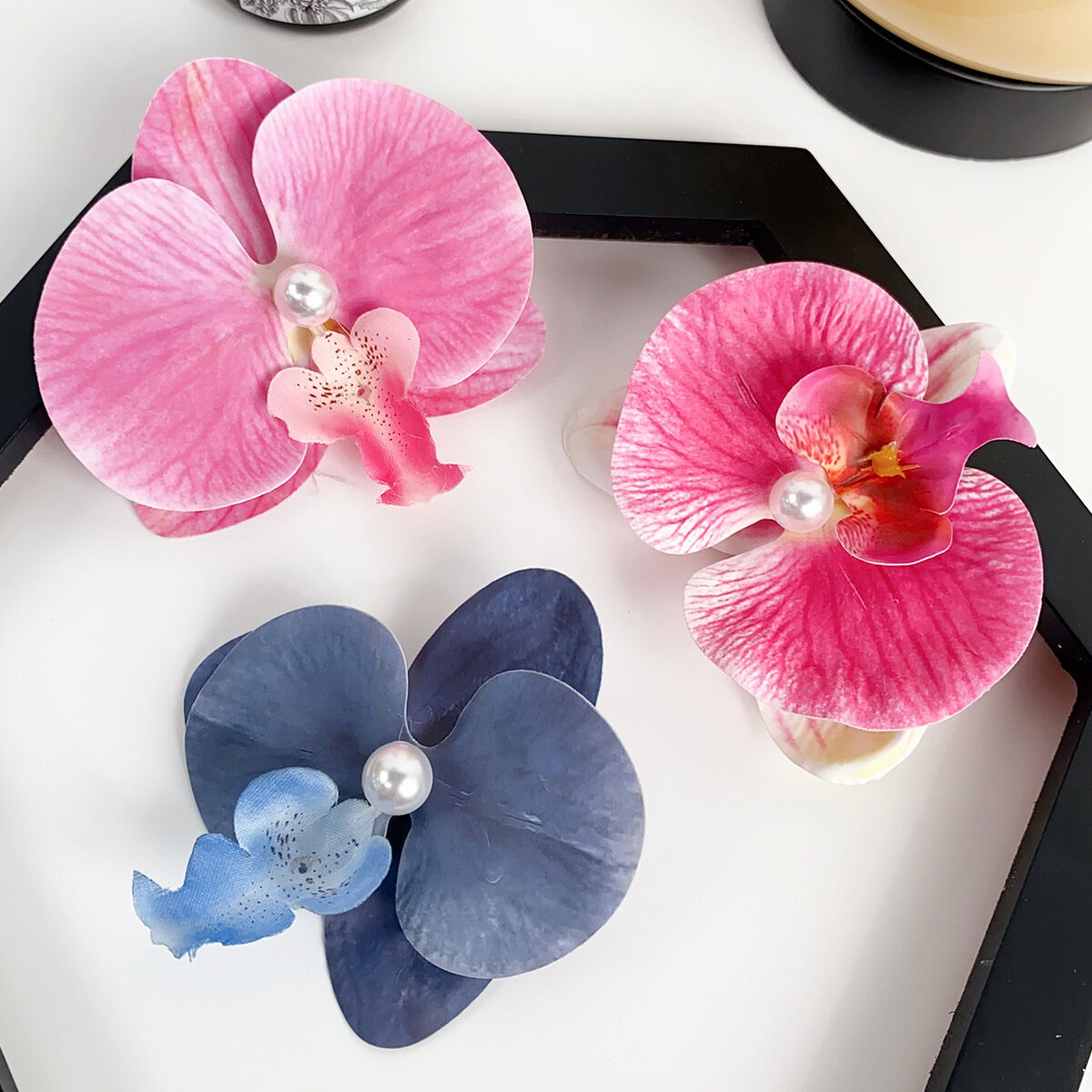Romantic Series Sweet Flower Fabric Women's Hair Claws h5 Picture4