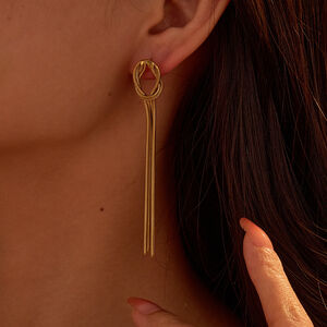 1 Pair Luxurious Series Daily Tassel Stainless Steel Waterproof Women's Charm Earrings h5 Picture2