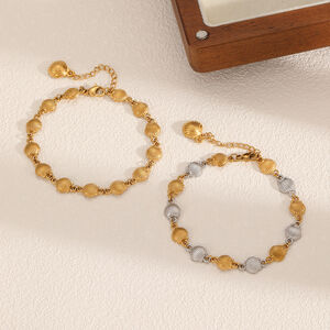 braccialetti a catena color oro in acciaio inossidabile stile h5 Immagine2