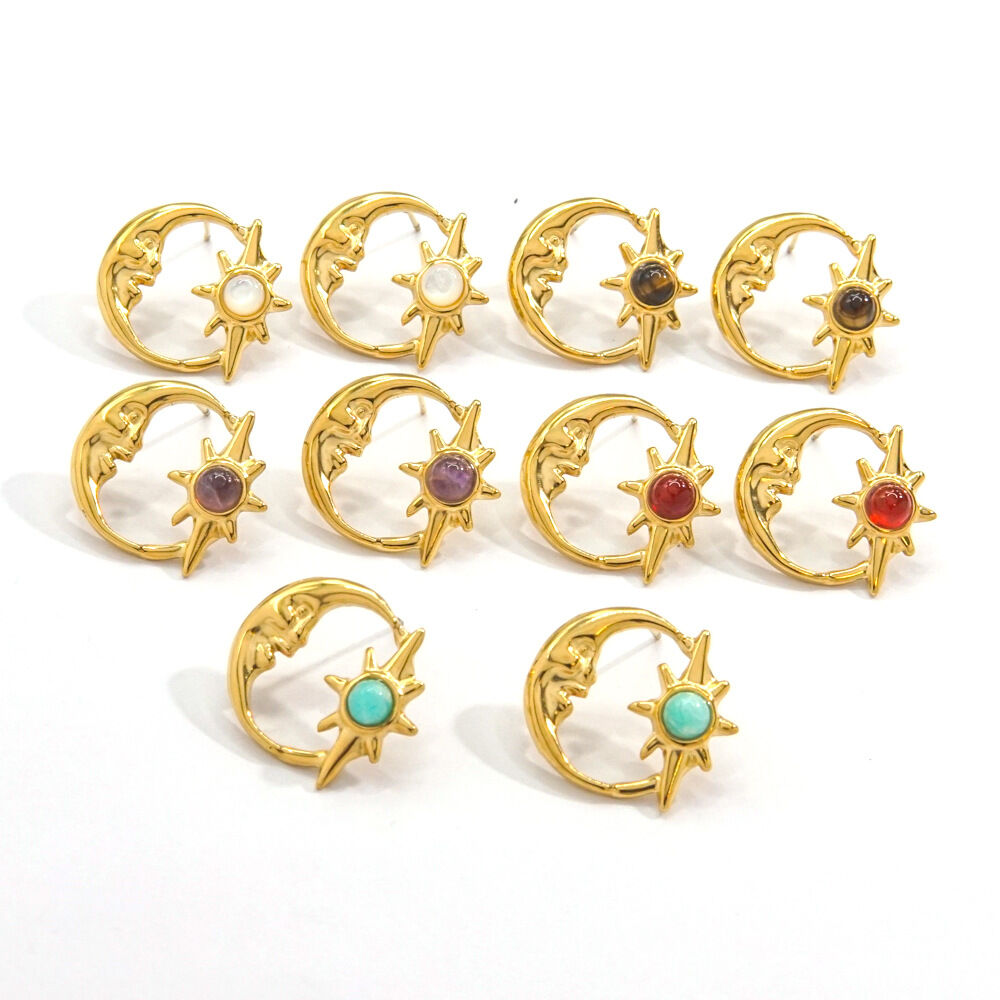 Simple Series Retro Geometric Stainless Steel Waterproof Women's Stud Earrings Picture5