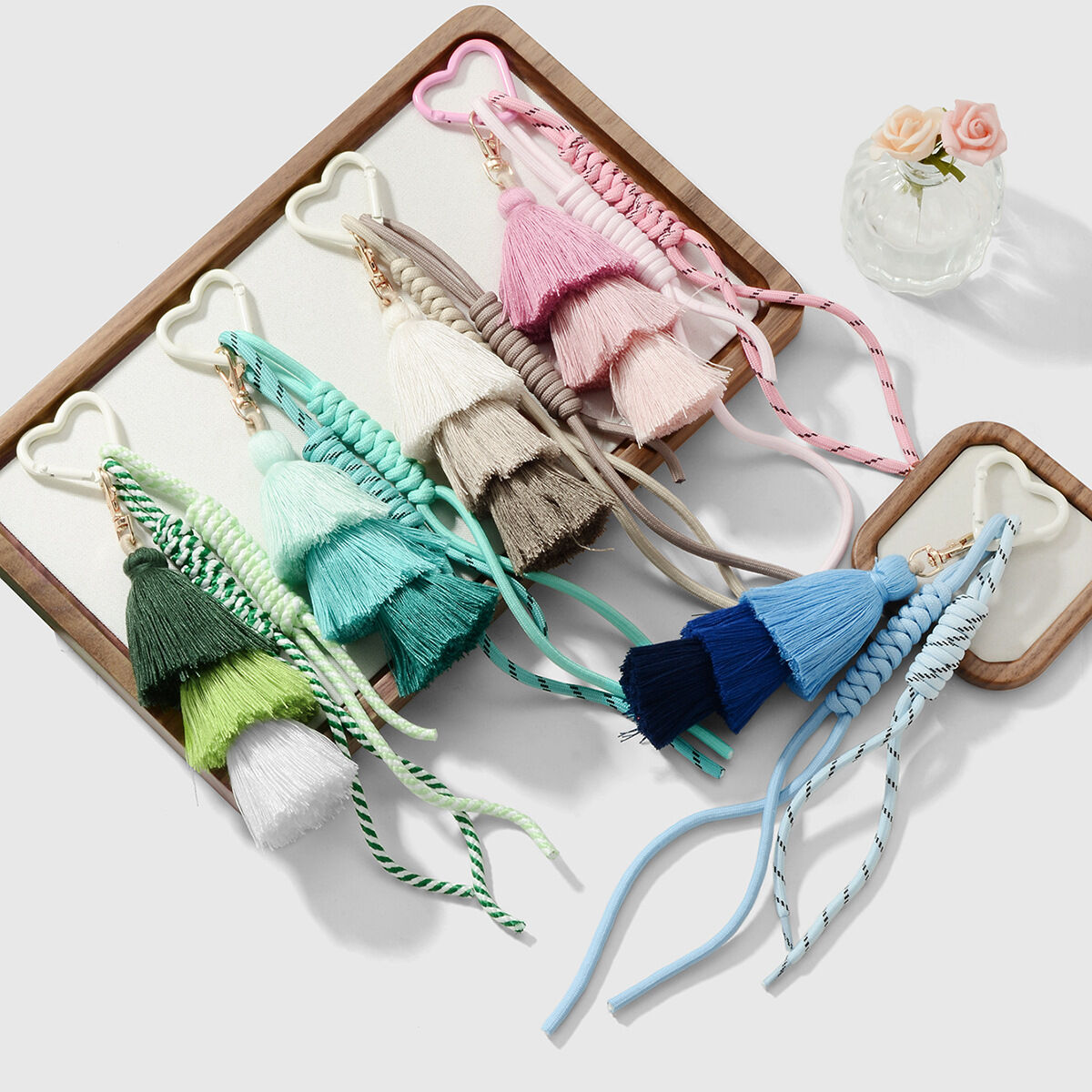 Breloques de sac en alliage à pompons